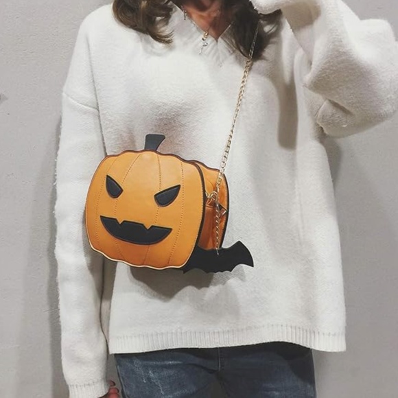 *~*🎃👻 NEW PUMPKiN + GHOST BAGS Halloween PURSE LOT OF 2! *~* - Picture 3 of 7